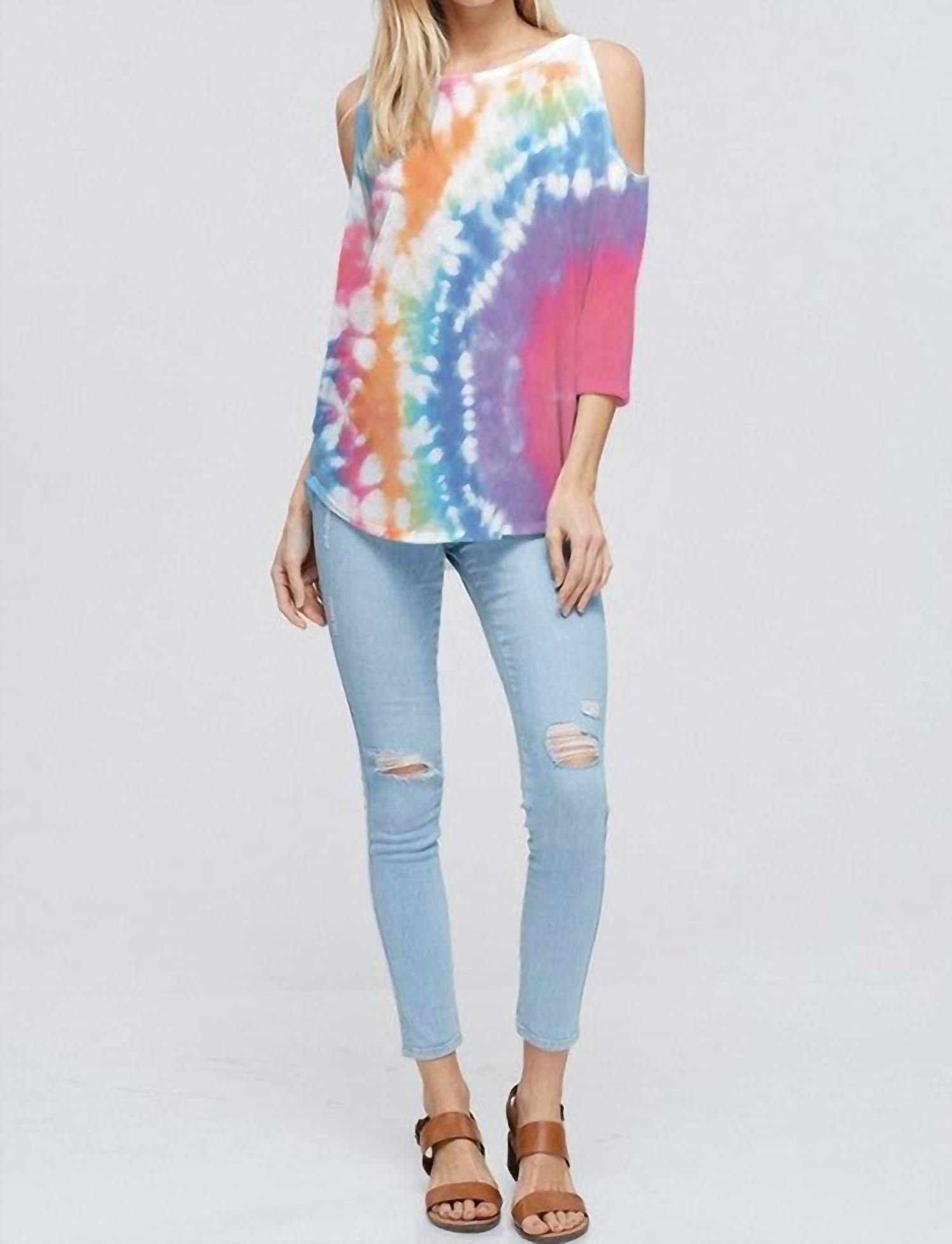 

Топ с принтом «Tie Dye» в стиле «Over The Rainbow» в цвете «Multi» Phil Love