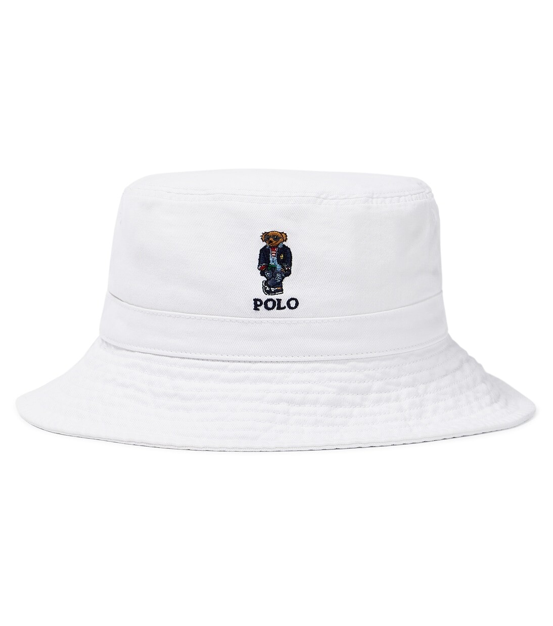 

Шляпа-ведро polo bear из хлопкового твила Polo Ralph Lauren Kids, белый