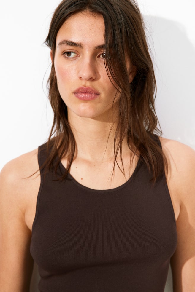 

Длинная майка H&M, коричневый