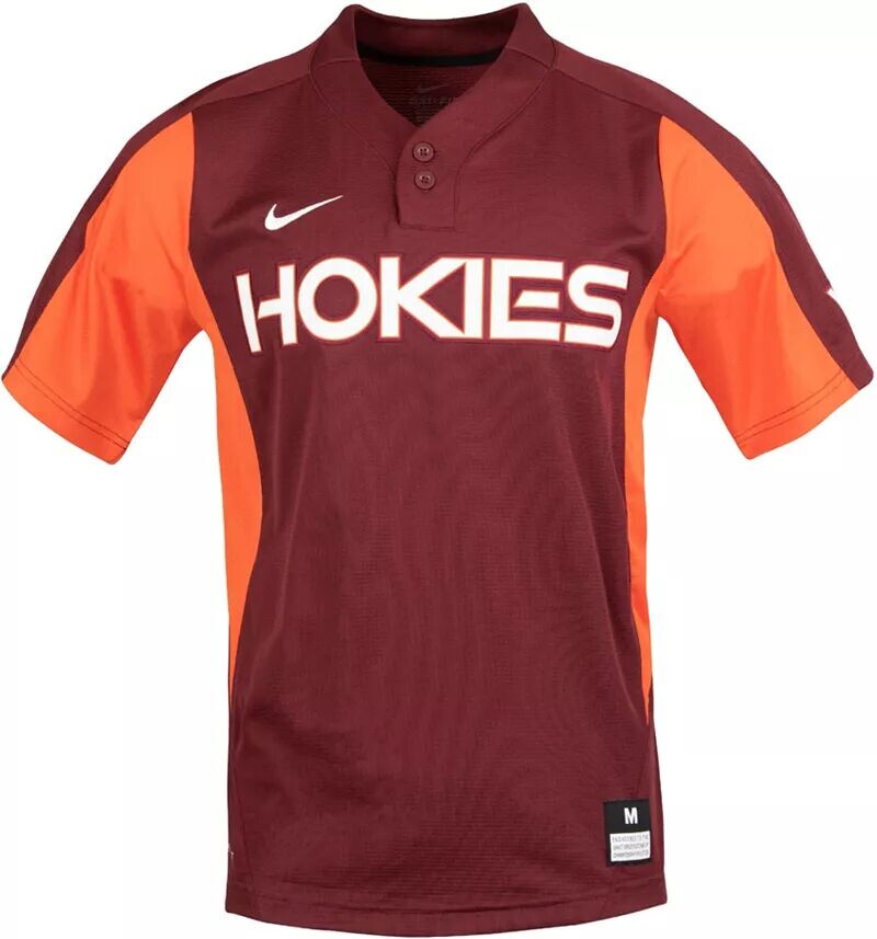 

Мужская реплика бейсбольной майки с двумя пуговицами Nike Virginia Tech Hokies темно-бордового цвета