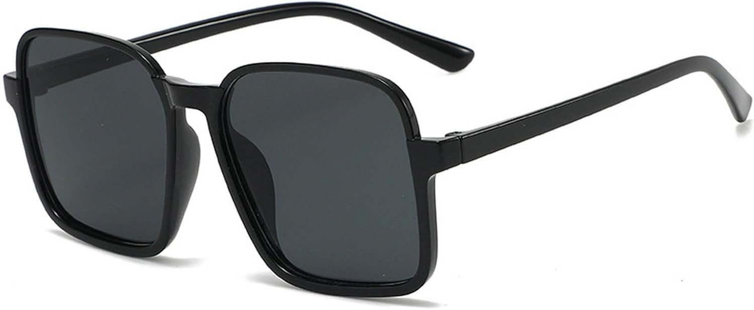 

Винтажные квадратные солнцезащитные очки-пилот большого размера для женщин и мужчин, полуободковые солнцезащитные очки в стиле 70-х, модные очки цвета шампанского mincl, Black