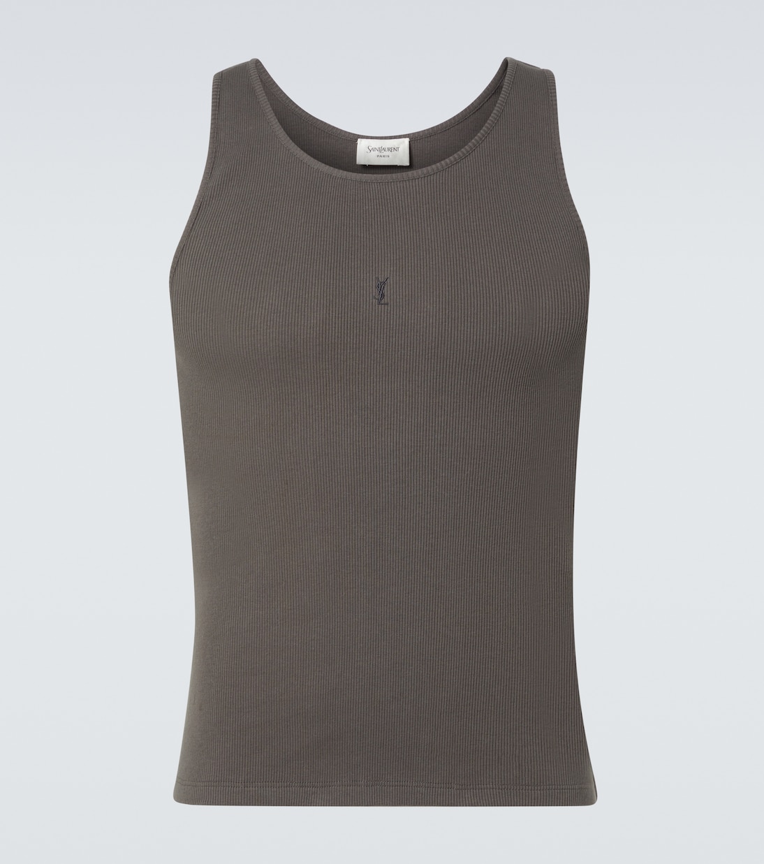 

Хлопковая майка Saint Laurent, Gris Fonce/Anthracite