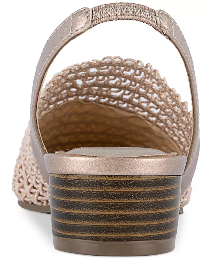 Женские балетки Carolton Woven с ремешком на пятке Jones New York, золотой — фото 3