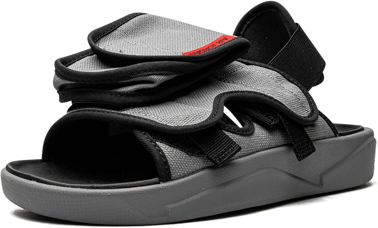 Мужские шлепанцы Jordan LS Slide Smoke Grey/University Red (CZ0791 001) Nike, черный/серый — фото 4