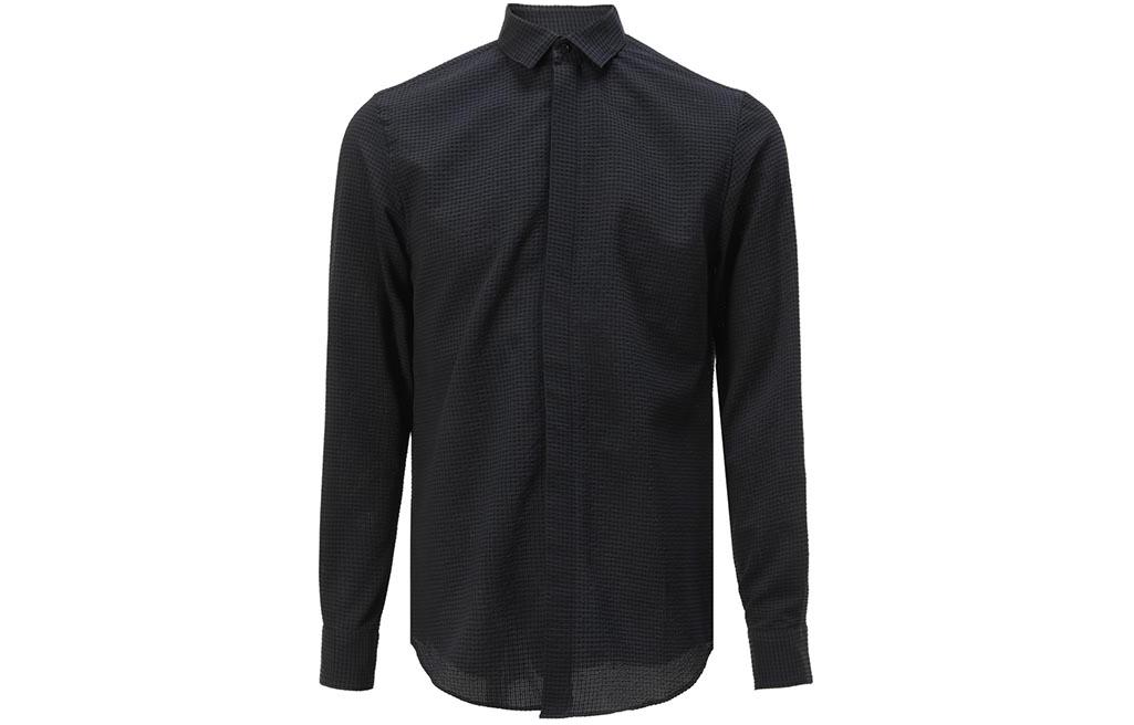 

EMPORIO ARMANI Мужская рубашка темно-синего цвета