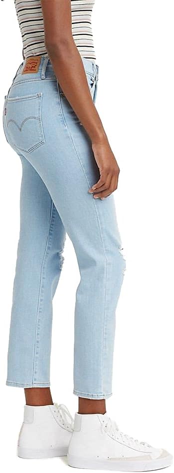 Женские джинсы Levi's 724 с высокой талией, прямые, укороченные, Tribeca Moon — фото 2