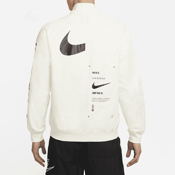 Куртка Nike Sportswear Swoosh Logo Print Sports Jacket Men's White, белый — фото 4