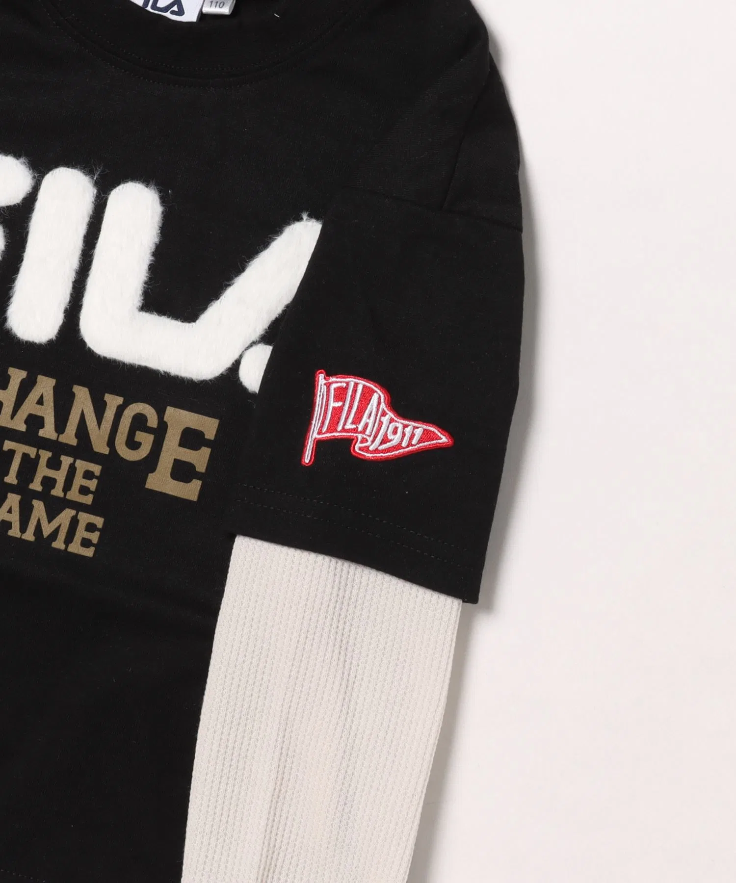 Детская футболка с длинным рукавом FILA с логотипом чёрная — фото 3