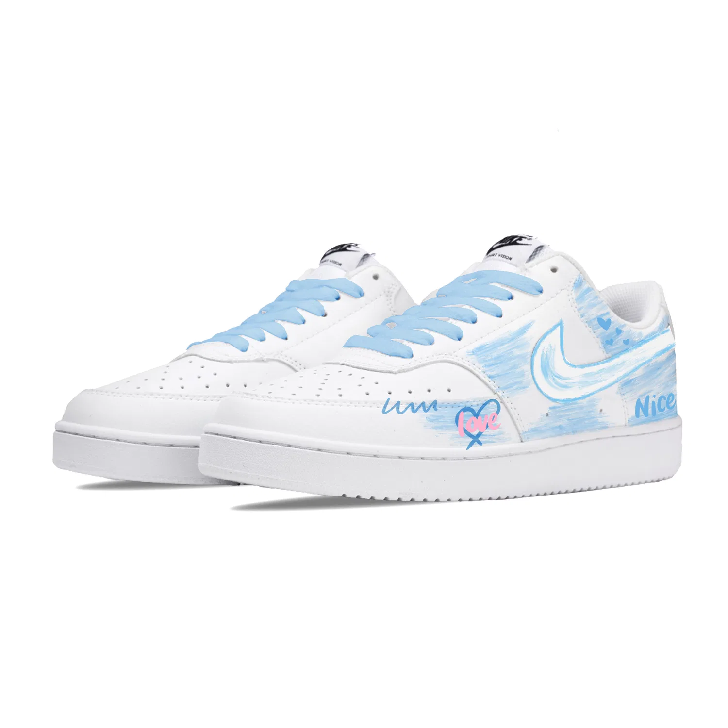 Кеды Nike Court Vision 1 Blue White — фото 4
