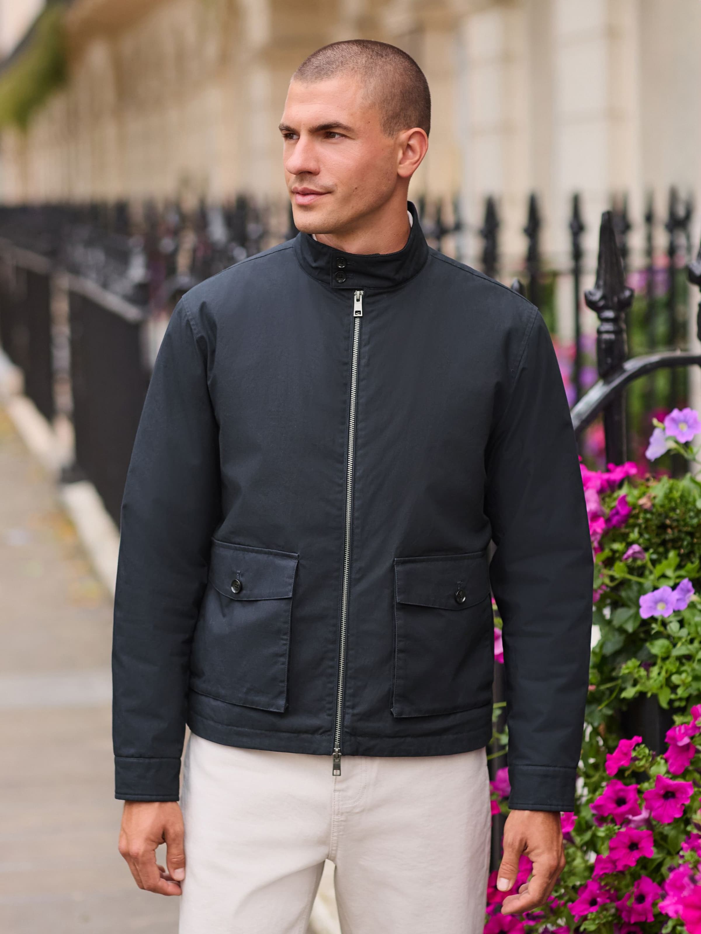 Next Куртка межсезонная 'Harrington' в цвете Navy — фото 3