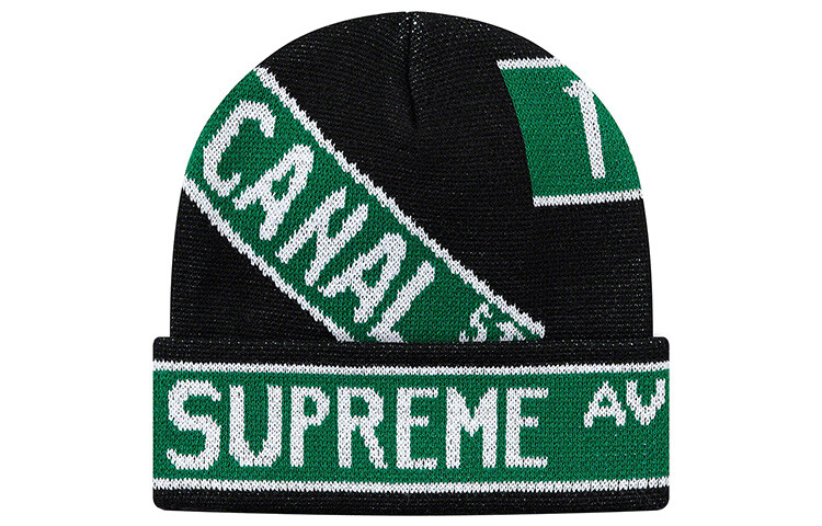 

Шапка Supreme Street Signs, черный / зеленый