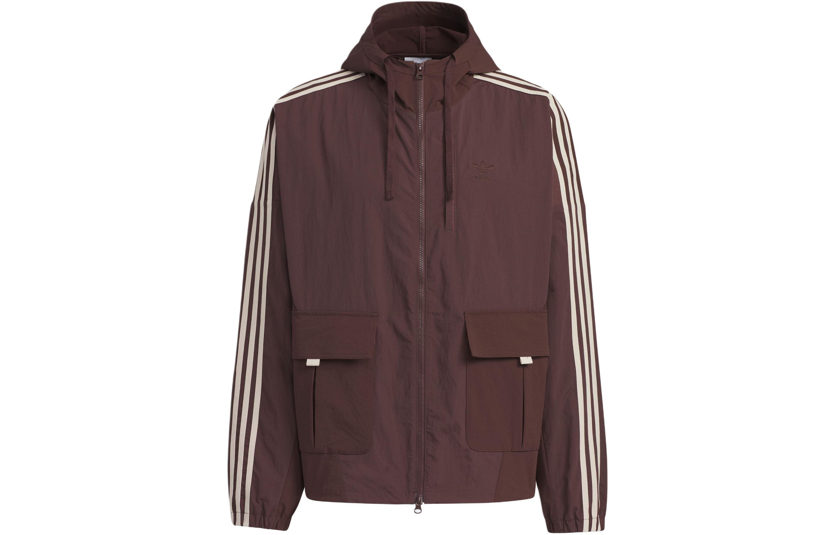 Куртка TOC Adidas Originals для мужчин в темно-сером и коричневом цвете — фото 2