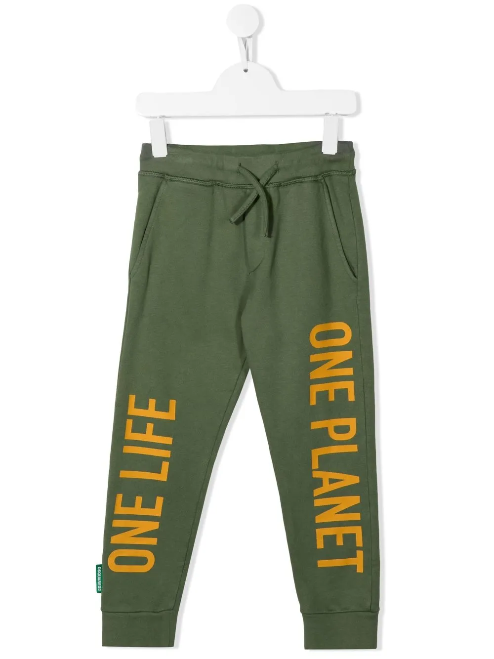 

Спортивные брюки с кулиской и логотипом Dsquared2 Kids, зеленый