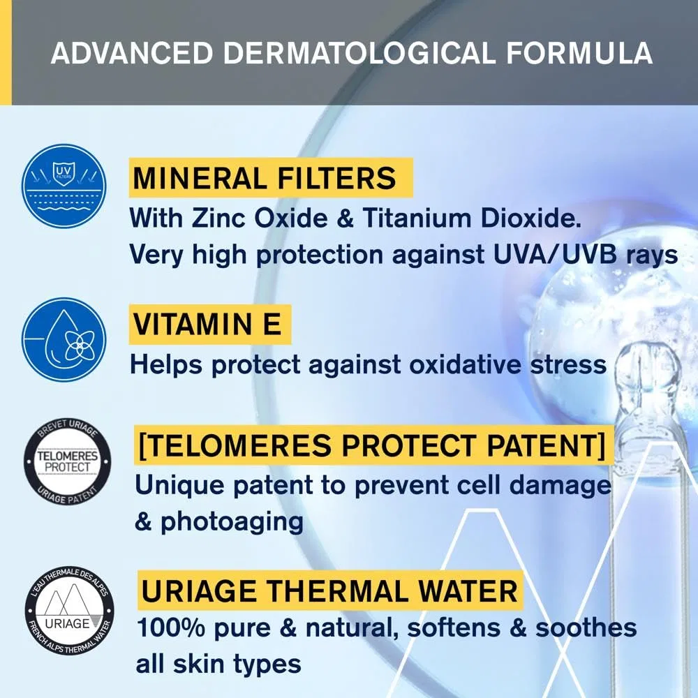 Крем для лица SPF50 URIAGE Минеральный Bariesun + для лица и тела — фото 4