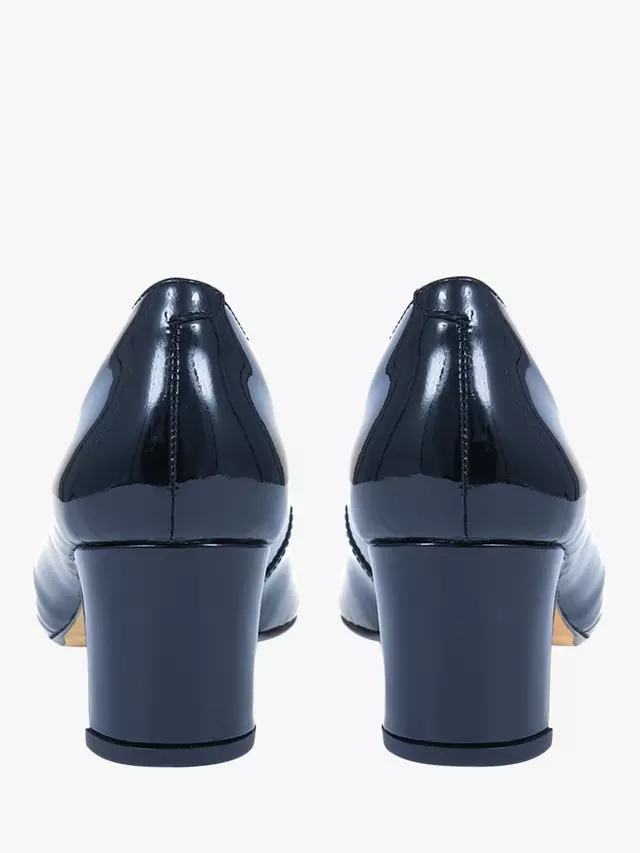 Туфли-лодочки Jones Bootmaker Zoey Leather Scallop Heeled, цвет navy patent — фото 4