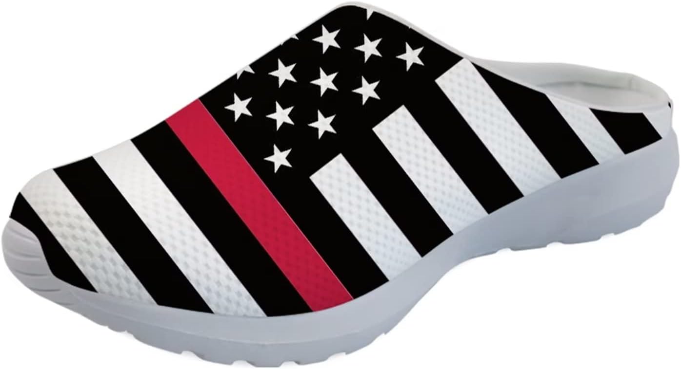 

Женские сабо Forchrinse с цветным принтом лапы собаки, домашние тапочки с цветочным рисунком, кроссовки для ходьбы с поддержкой свода стопы, красный