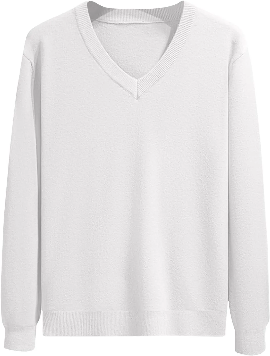 

Мужской свитер V-образным вырезом Slim Fit с ребристым узором TXGMNA