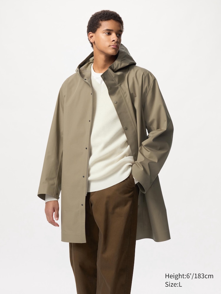 

Пальто blocktech Uniqlo, цвет 32 бежевый