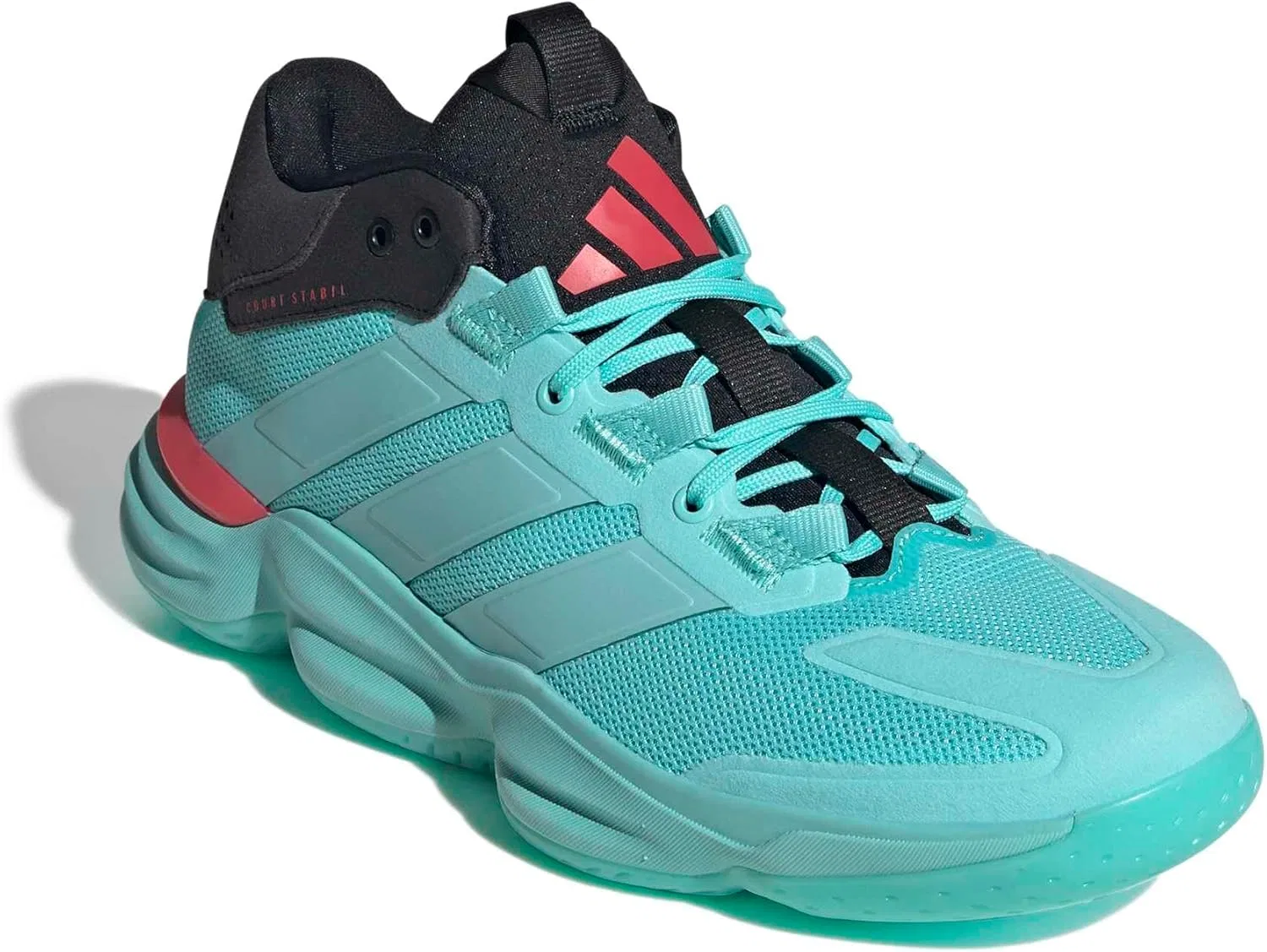 Мужские кроссовки Adidas Court Stable для игры в помещении, Flash Aqua Flash Aqua Semi Lucid Red — фото 3