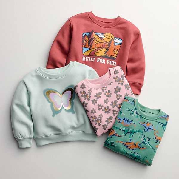 Детская флисовая толстовка для девочки Jumping Beans, Ski Slope Teal — фото 3