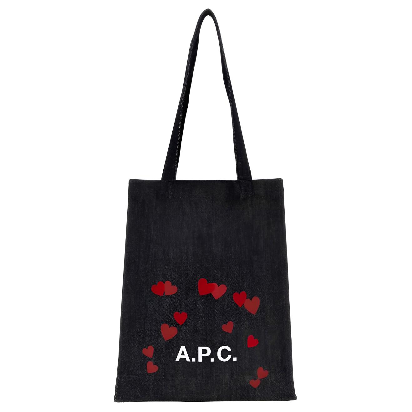 

A.P.C Хлопковая сумка-шоппер унисекс черная