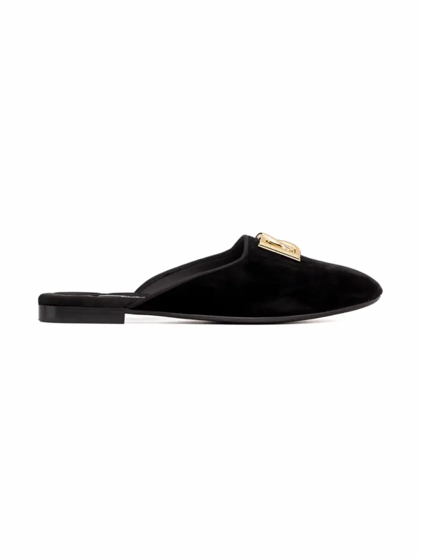 

Бархатные мюли DG Dolce&Gabbana, черный