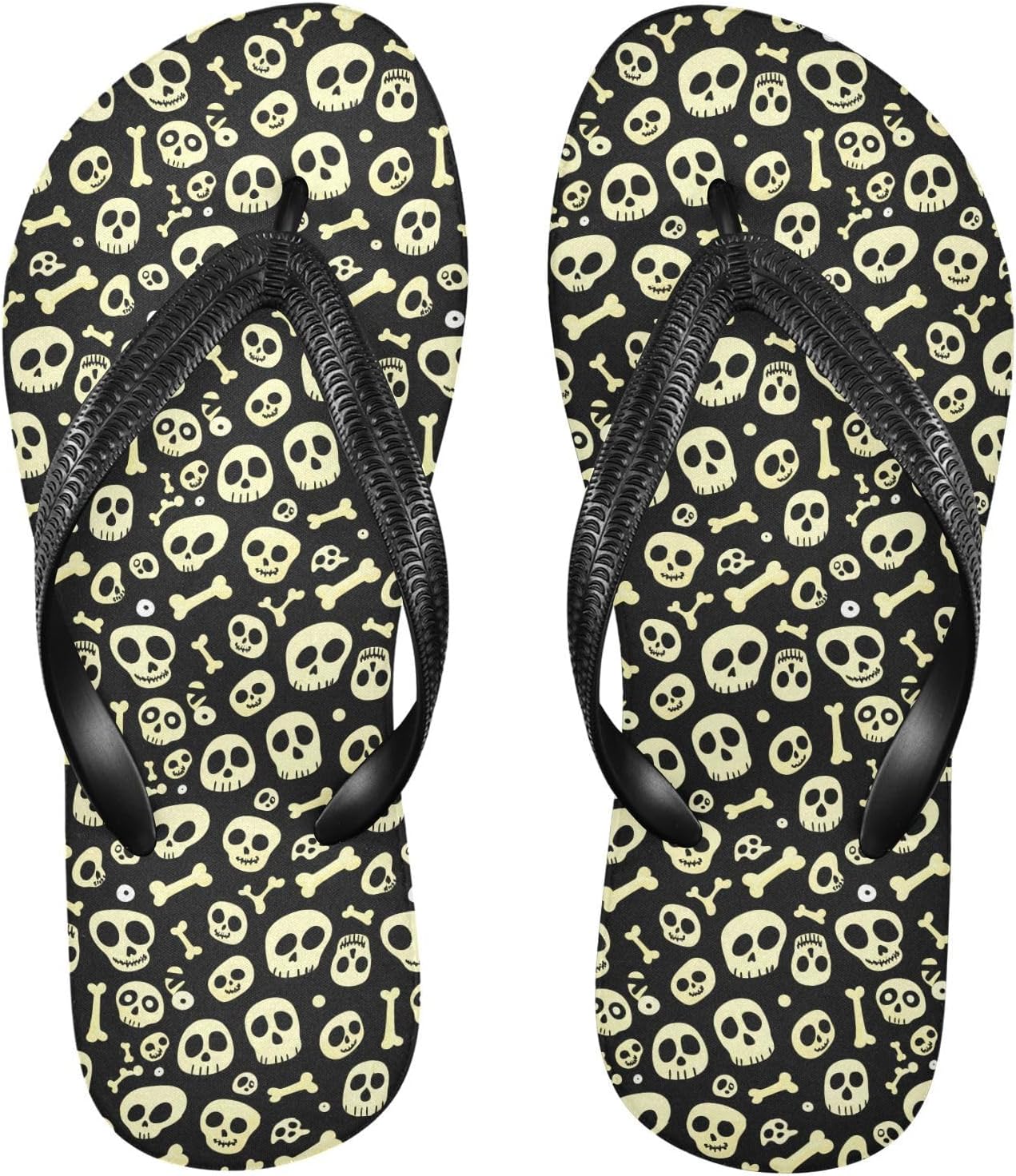 

Пляжные летние повседневные шлепанцы с черепом для женщин и мужчин 2301632 Kfbe, Skull