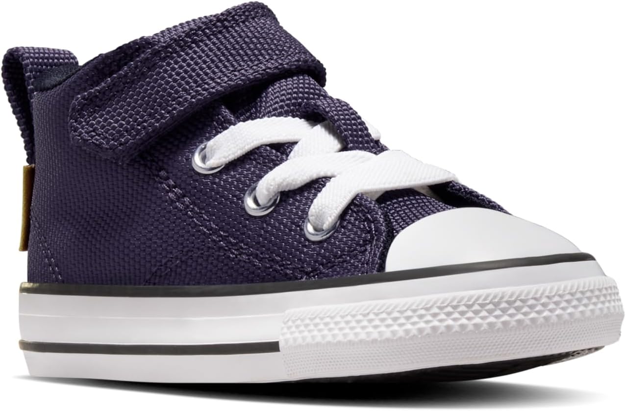 Детские кеды Converse Chuck Taylor All Star Malden Street Easy On средней посадки, белый/фиолетовый — фото 3