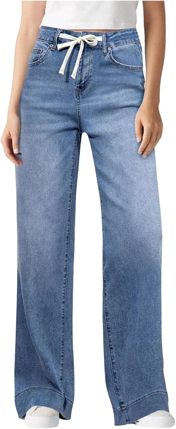 Джинсы свободные с высокой талией, Light Blue #2