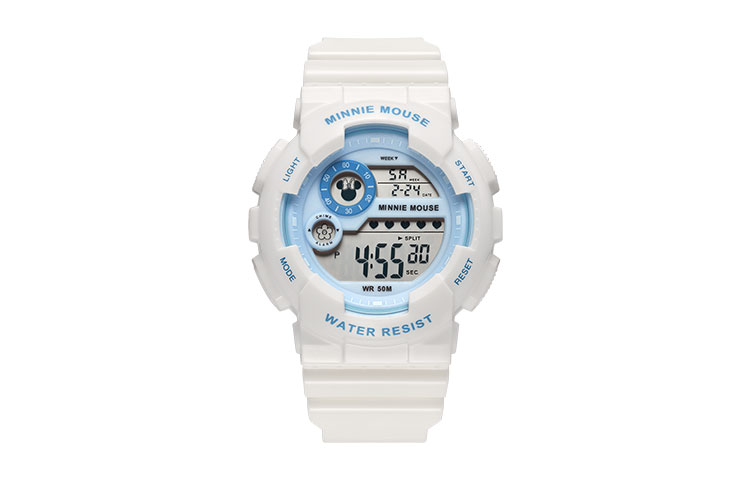 

Disney Часы Mickey Series Electronic Movement Silicone Strap Watch Unisex Blue Dial
