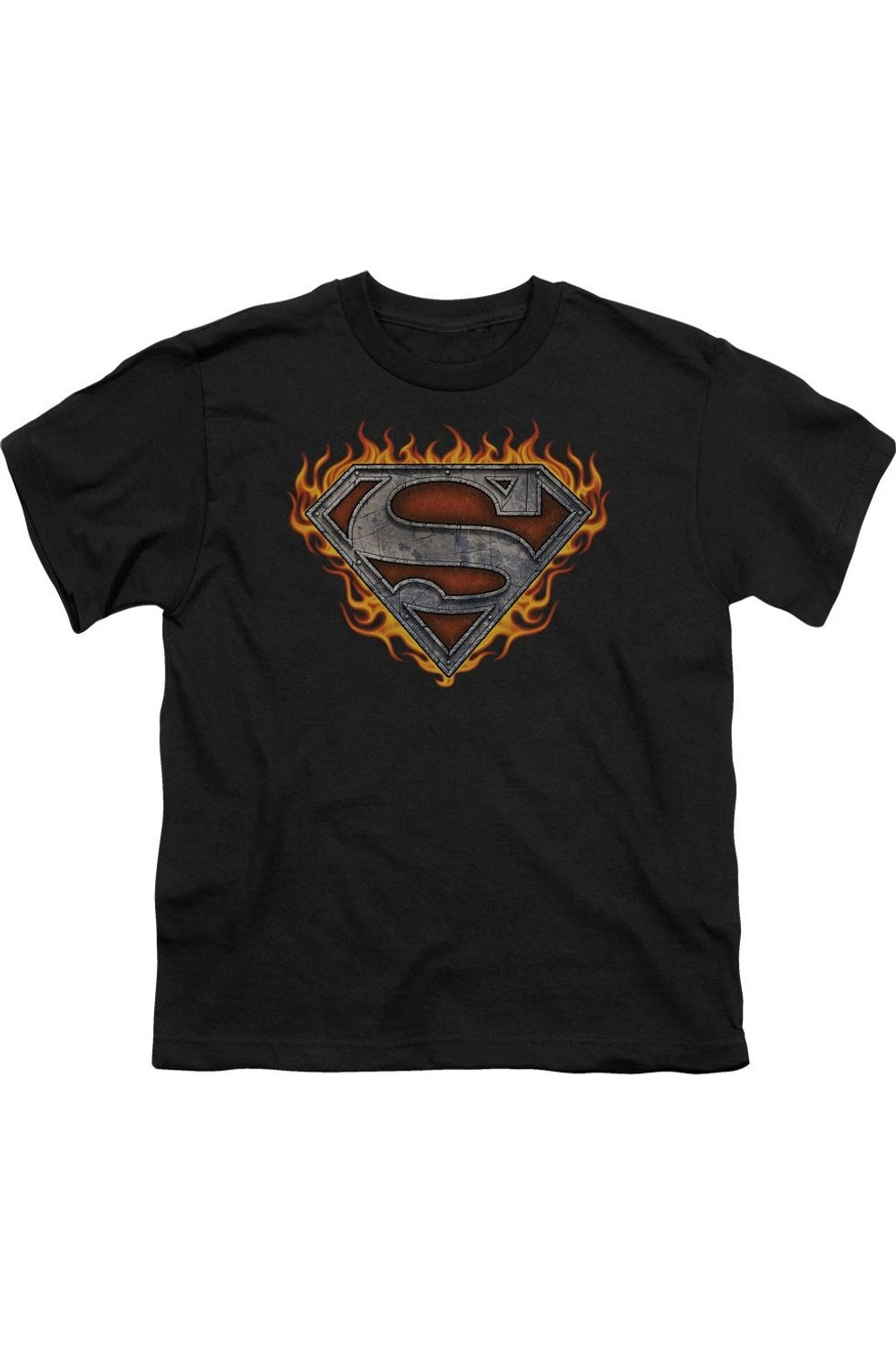 

Футболка с коротким рукавом "Супермен: Железный огненный щит" для детей Gildan, черный