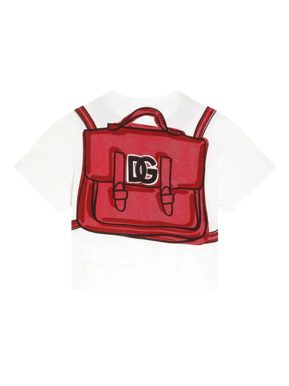 Футболка с графичным принтом Dolce & Gabbana Kids, белый — фото 2