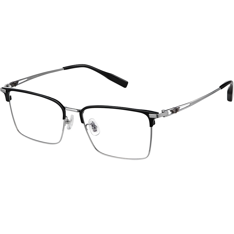 

Police Титановые очки в стиле бровей унисекс черные, VPLP75K-540B with Black Gray Frame