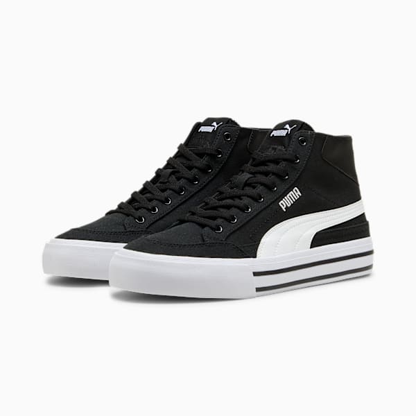 Мужские кроссовки средней высоты Court Classic Vulcanized Formstrip Puma, черный — фото 2
