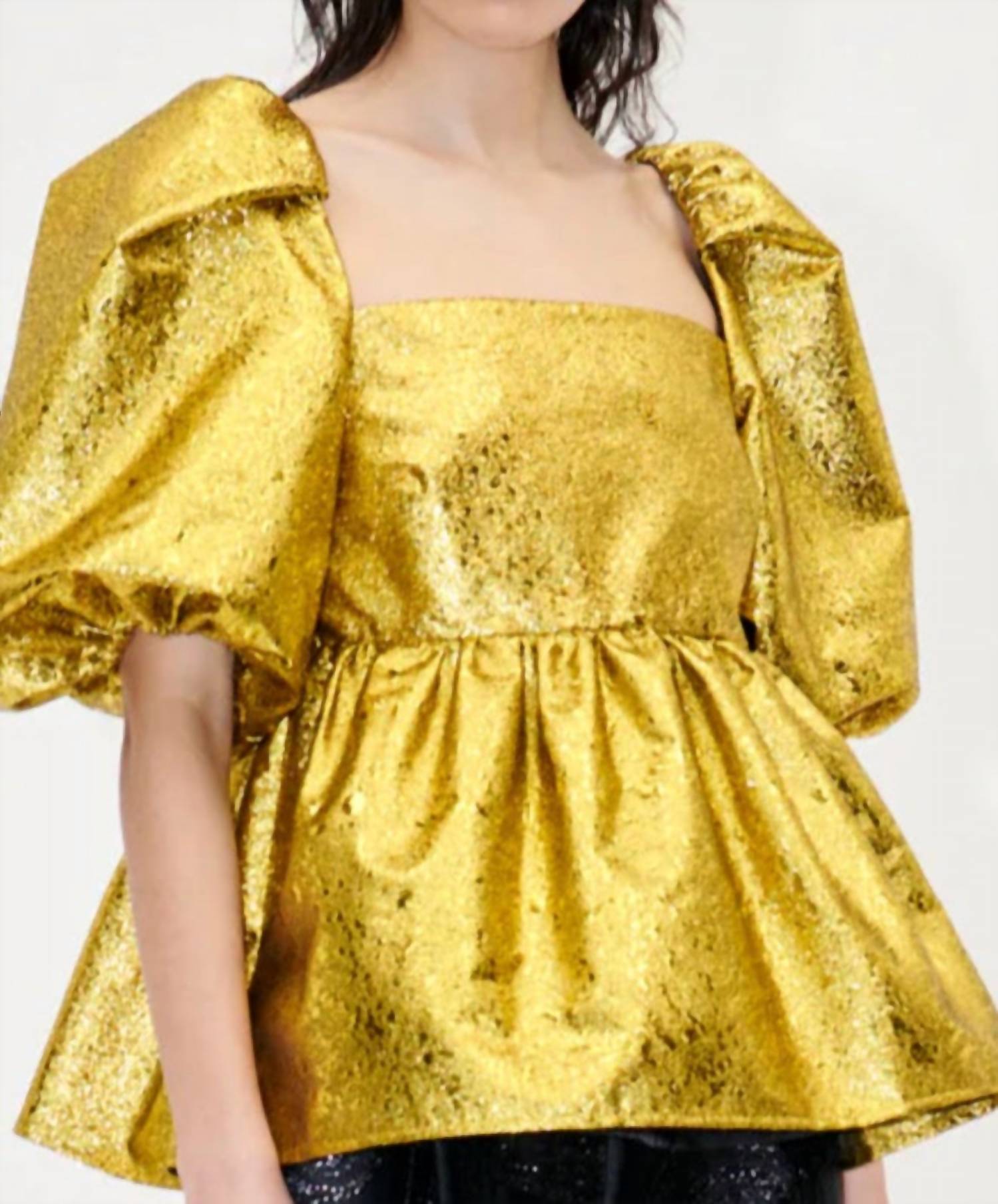 

Блуза Kinsley Top в люминесцентном золоте STINE GOYA, цвет luminescent gold