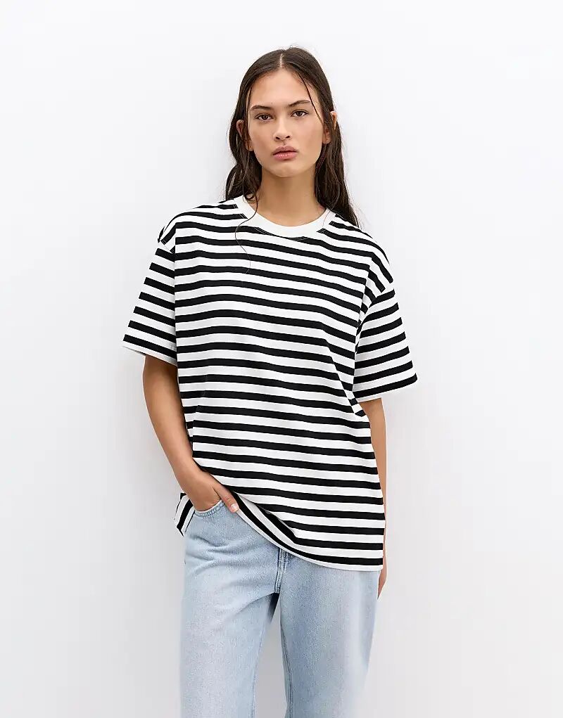 

Футболка большого размера Pull&Bear в полоску