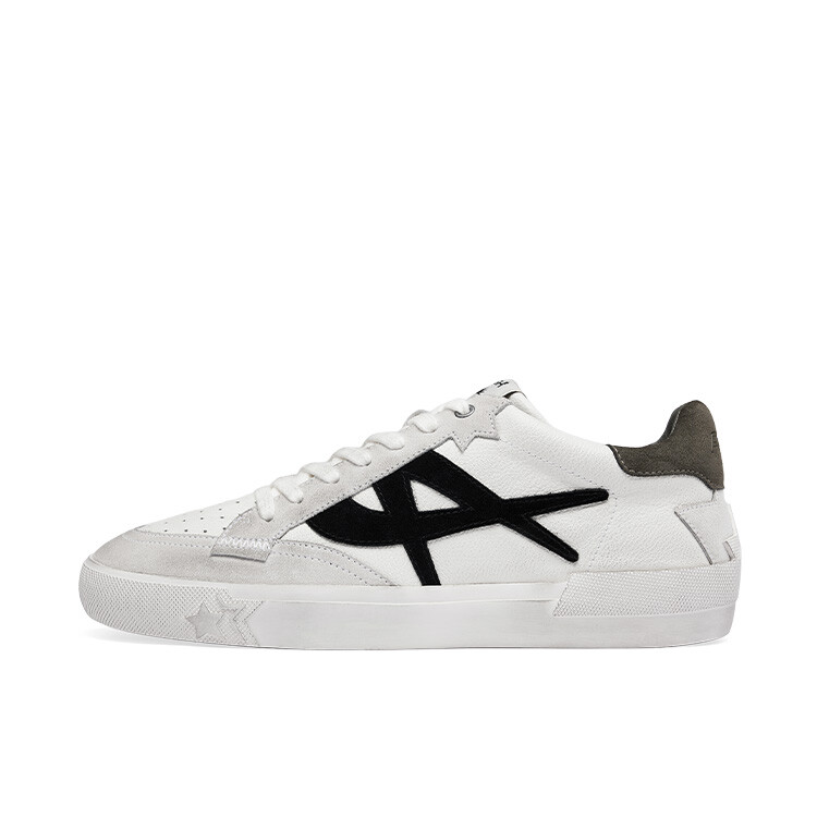 

Кроссовки ASH Skateboarding Shoes Men Low-top Black, цвет Off White