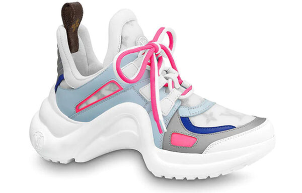 Кроссовки lv archlight sports shoes pink/white/blue Louis Vuitton, синий — фото 2