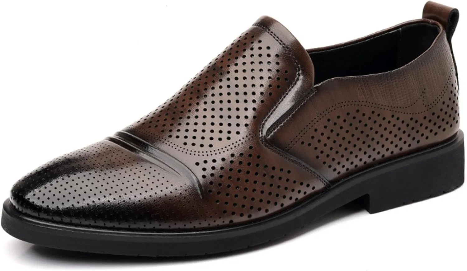 Туфли броги Leather Dress Shoes, коричневый