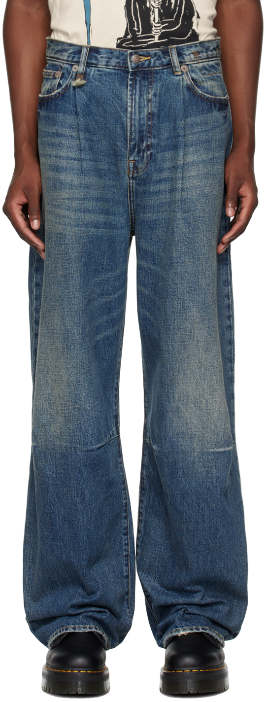 

Синие джинсы Уэйна R13, Dawson blue
