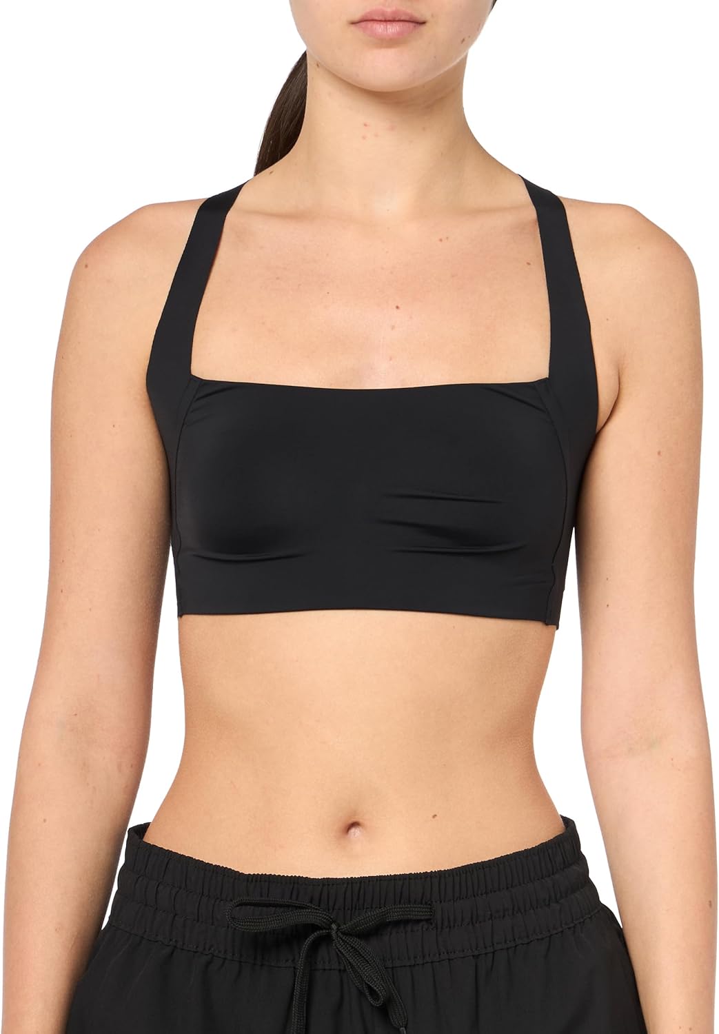 

Женский спортивный бюстгальтер-бралетт со спинкой-борцовкой BOSS с мягкой подкладкой, Black