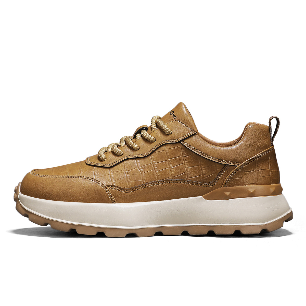 

KANGLONG Мужские повседневные низкие кеды коричневые, цвет Brown