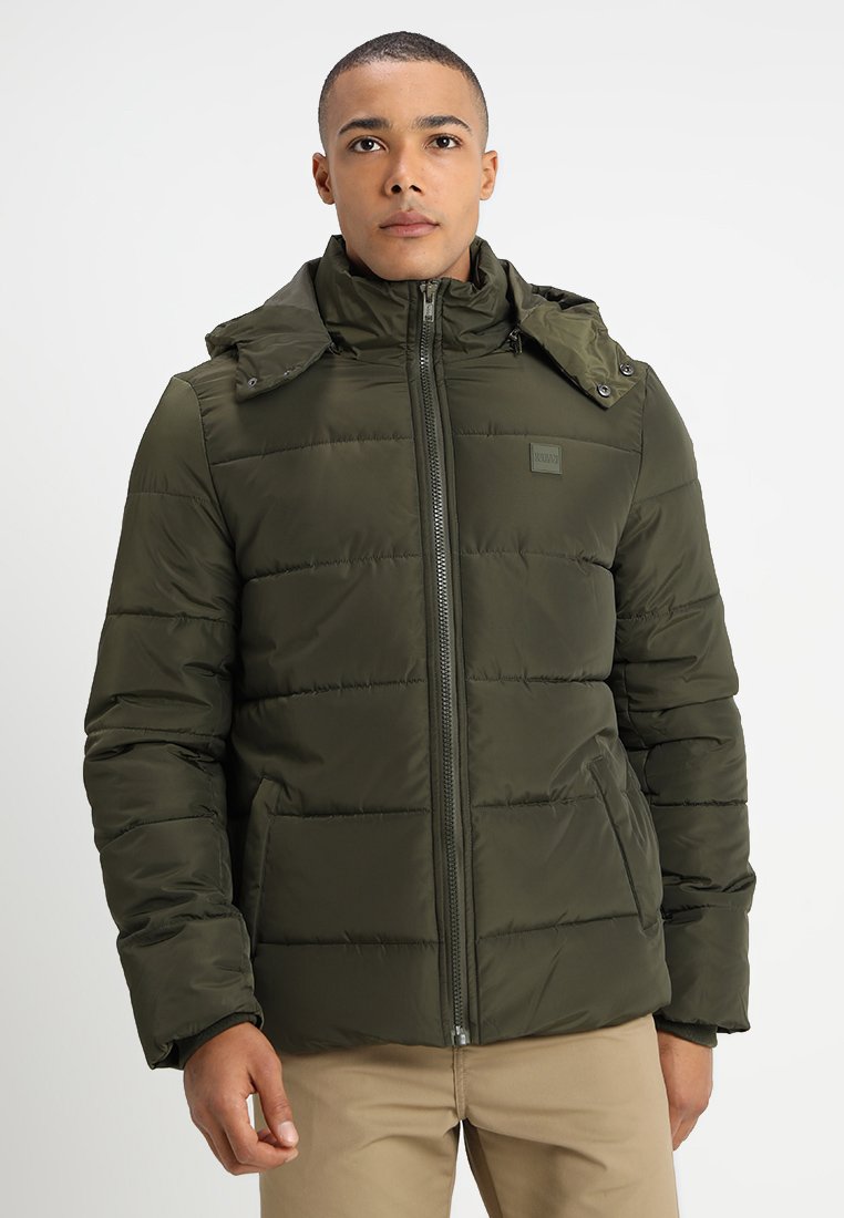 

Зимняя куртка HOODED PUFFER Urban Classics, зеленый