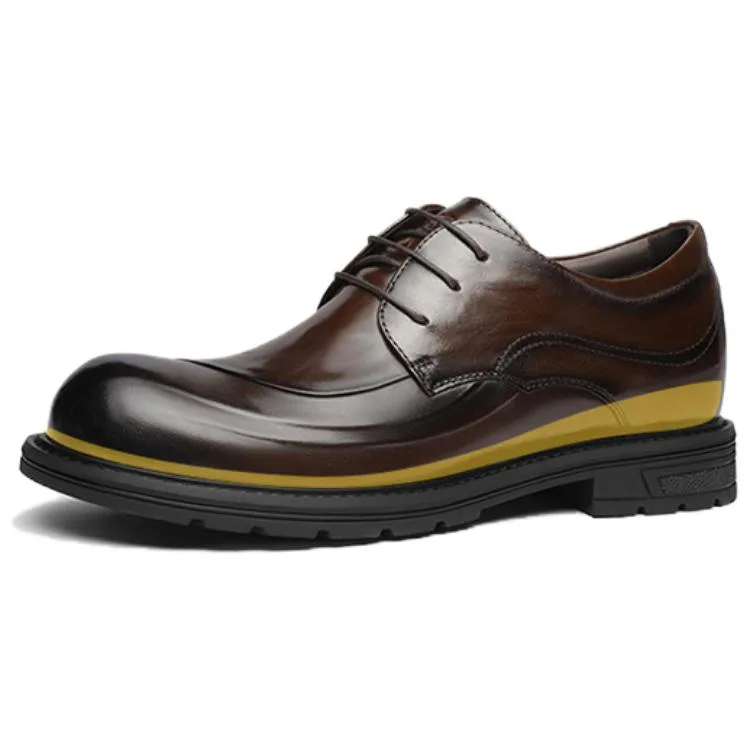 Мужские массивные туфли VOLO, Brown Lace-Up Height-Increasing 379V7212N