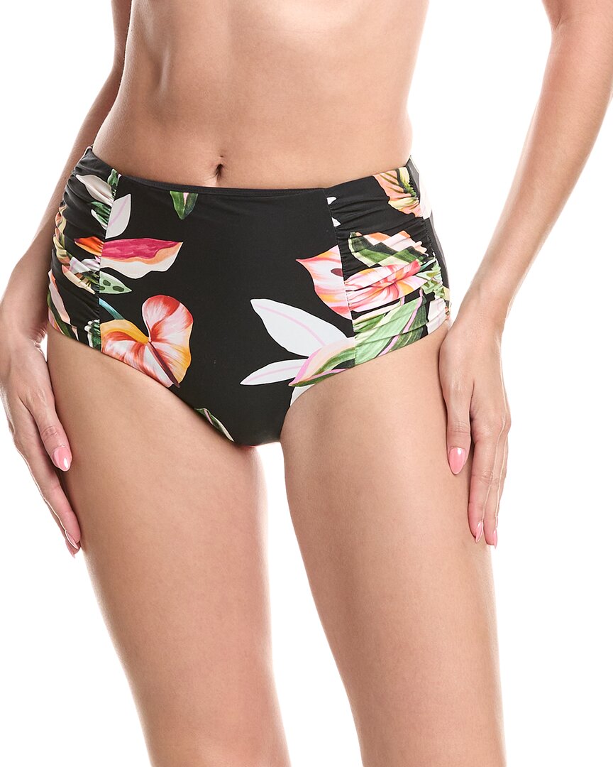 

SEA LEVEL AUSTRALIA Бюстгальтер и трусики бикини с высокой талией и сборкой Sundown, черный