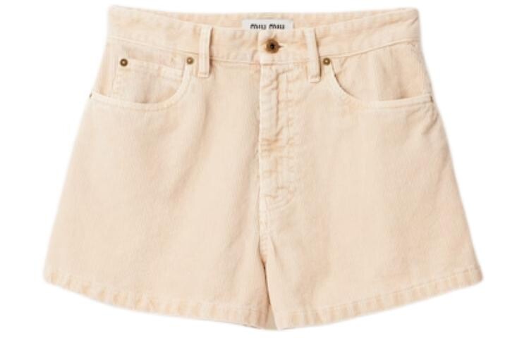 

Повседневные шорты женские телесные Miu Miu