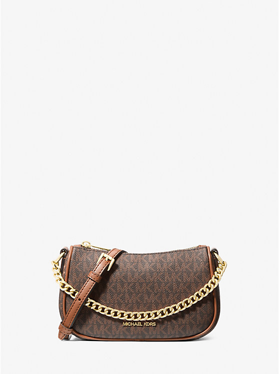 

Маленькая сумка-трансформер с фирменным логотипом Carmela Michael Kors, коричневый