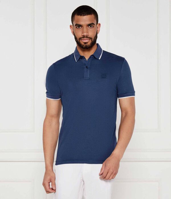 

Рубашка поло passertip Slim fit Boss Orange, синий