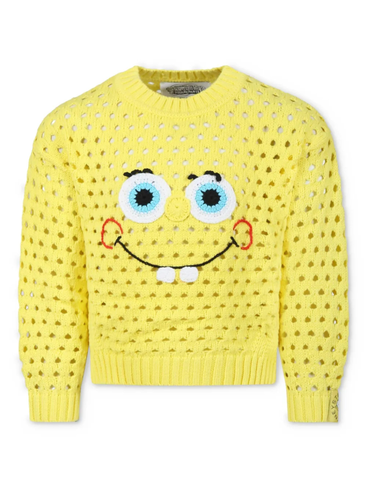 

Ажурный свитер Stella McCartney Kids x SpongeBob SquarePants, желтый