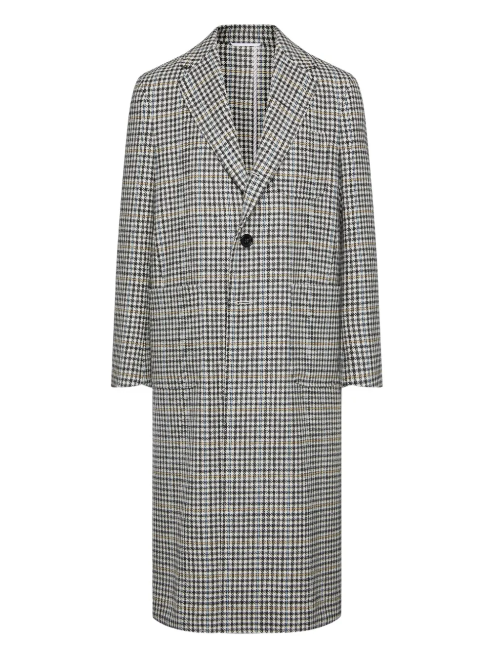 

Пальто в клетку THOM BROWNE, черный